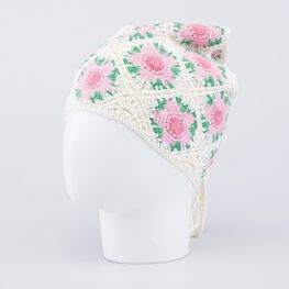 07810027-40 Ажурная вязаная косынка на лето для девочки разноцветный фото №2