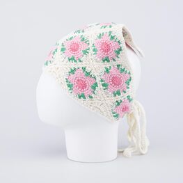 07810027-40 Ажурная вязаная косынка на лето для девочки разноцветный фото №3