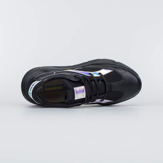 744196-11 Кроссовки для девочки чер-цве фото №4