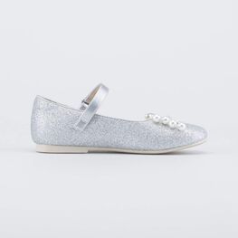 333026-24 Блестящие туфли для девочки Бусинки для девочки серебристый фото №2