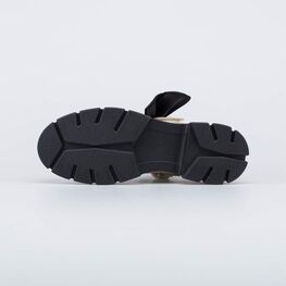 532310-22 Кожаные туфли для девочки для девочки бежевый фото №3