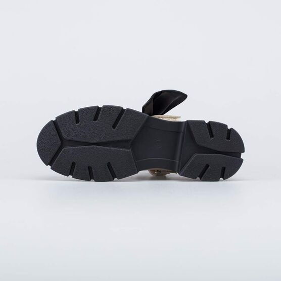 532310-22 Кожаные туфли для девочки для девочки бежевый фото №3