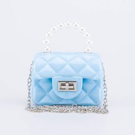 02802312-40 Мини сумка детская Жемчуг голубой для девочки голубой