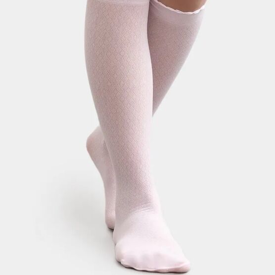 07842274-41 Розовые хлопковые гольфы с помпоном MF для девочки розовый фото №2