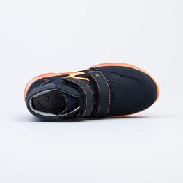 352269-26 Кожаные ботинки Оранжевая молния для мальчики синий фото №4