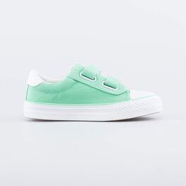 531255-11 Хлопковые кеды на липучках для девочки мятный фото №2