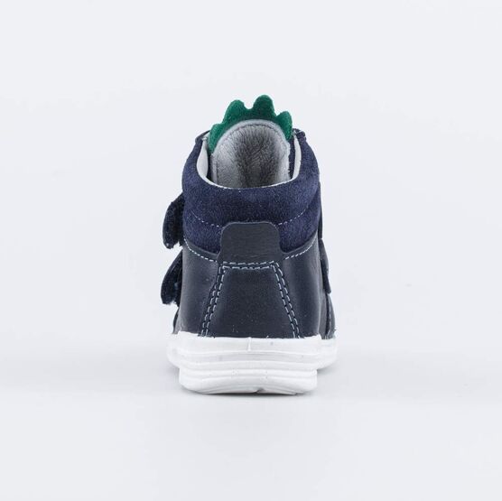 152303-23 Кожаные ботинки на липучках Динозавр для мальчики синий фото №5