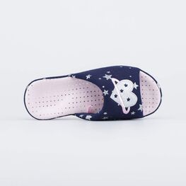 731137-12 Домашние тапочки для девочки для девочки син-роз фото №4