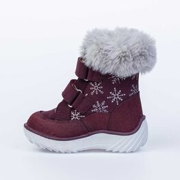 152260-56 Зимние ботинки для девочки для девочки бордовый фото №2