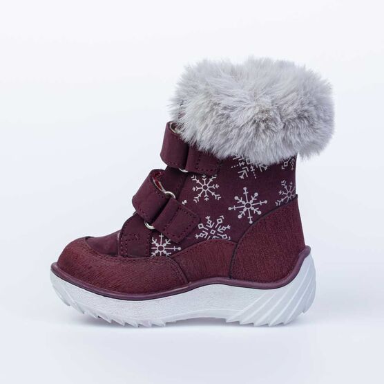 152260-56 Зимние ботинки для девочки для девочки бордовый фото №2
