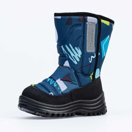 264007-46 Сапожки-дутики на липучке для мальчики светло-синий