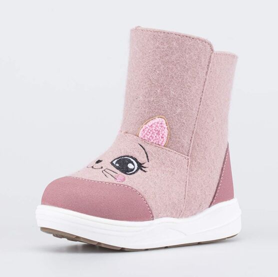 367127-46 Валенки на молнии Котенок для девочки розовый