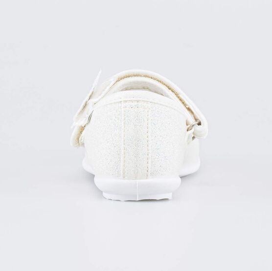 431211-72 Праздничные текстильные туфли Бабочка для девочки бежевый + золотой фото №5