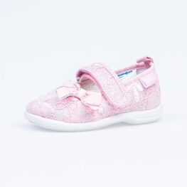 131124-12 Текстильная обувь для девочки розовый