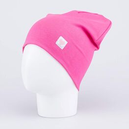 07811658-40 Хлопковая шапка-бини Малиновый для девочки малиновый