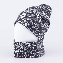 07711922-41 Комплект шапка+снуд для мальчика Граффити черный для мальчики черный