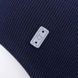 07711642-43 Шапка детская с завязками темно-синий для мальчики темно-синий фото №3