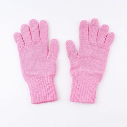 07022147-40 Перчатки детские двухслойные розовые для девочки розовый