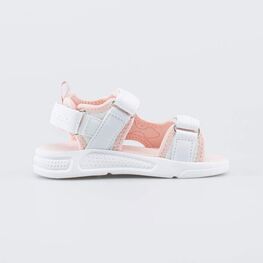 324082-11 Пляжные сандалии с LED Сердечки для девочки белый + розовый фото №2