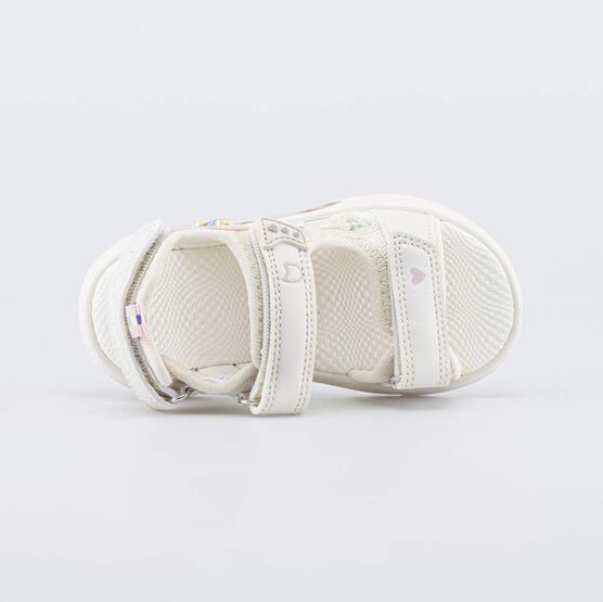 324082-12 Пляжные сандалии с LED Сердечки для девочки бежевый фото №4