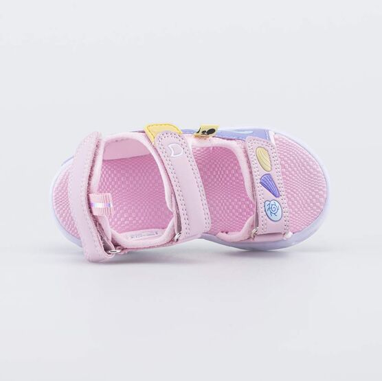 324083-11 Пляжные сандалии с LED Три кота для девочки розовый + сиреневый фото №4
