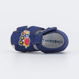 121057-71 Текстильная обувь для первых шагов для мальчики синий фото №4