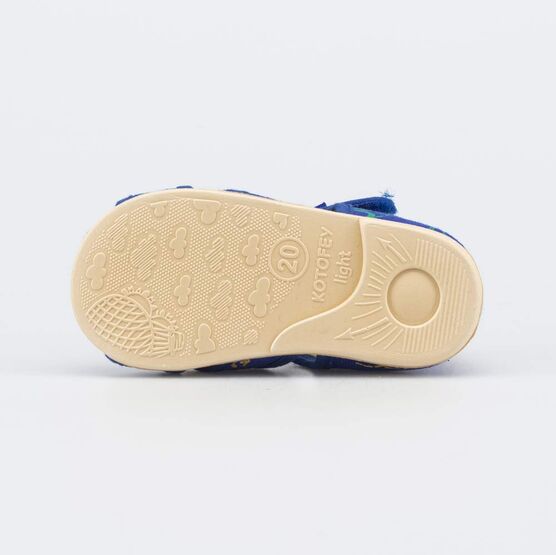 121058-71 Текстильная обувь для первых шагов Динозаврики для мальчики синий фото №3