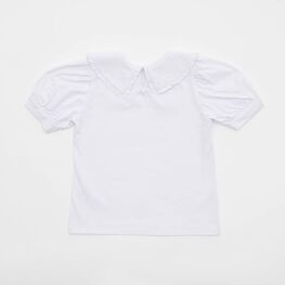 07867013-60 Блузка для девочки с коротким рукавом белый для девочки белый фото №2