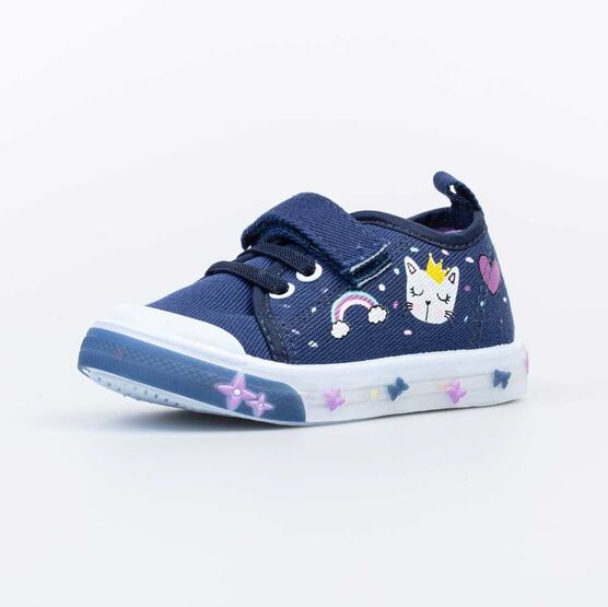 131163-12 Кеды с LED-подсветкой на подошве для девочки светло-синий