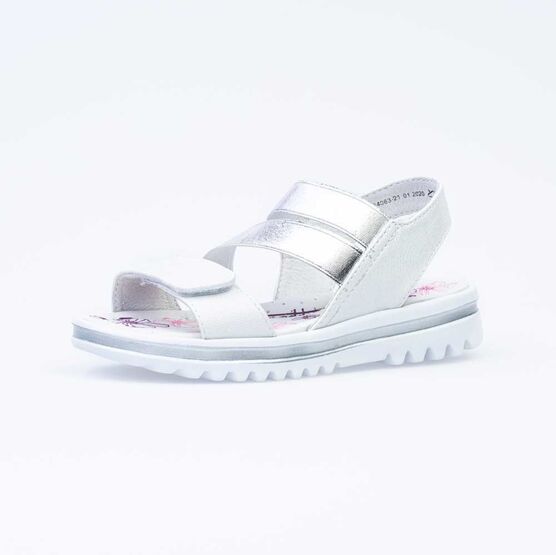 524063-21 Босоножки для девочки серебрист.