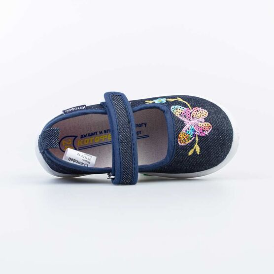 231177-12 Текстильная обувь для девочки светло-синий фото №4