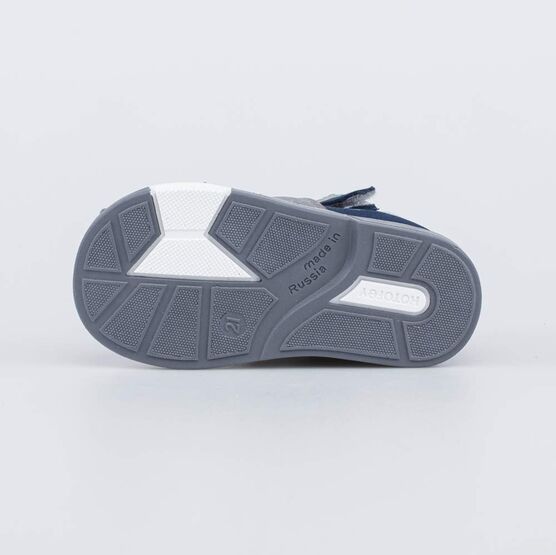 122221-22 Сандалии для малыша для мальчики сер-син фото №3