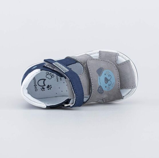 122221-22 Сандалии для малыша для мальчики сер-син фото №4