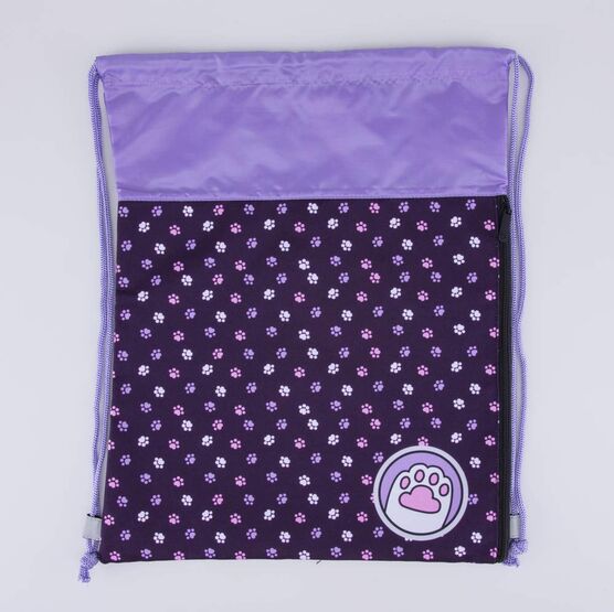 02808226-40 Мешок для обуви Лапки для девочки фиолетовый