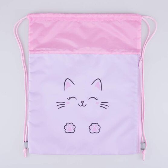02808229-40 Мешок для обуви Котик-улыбашка КК для девочки розовый