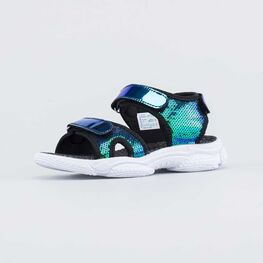 524083-11 Пляжная обувь для девочки чер-цве