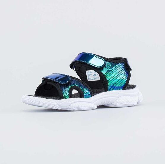 524083-11 Пляжная обувь для девочки чер-цве