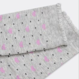 07842973-40 Хлопковые носки Сердечки серые для девочки серый фото №4