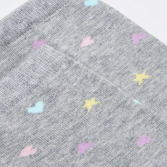 07842976-40 Хлопковые носки Сердечки серые для девочки серый фото №5