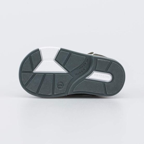 022162-25 Кожаные сандалии Первые шаги Космос для мальчики белый + оливковый фото №3