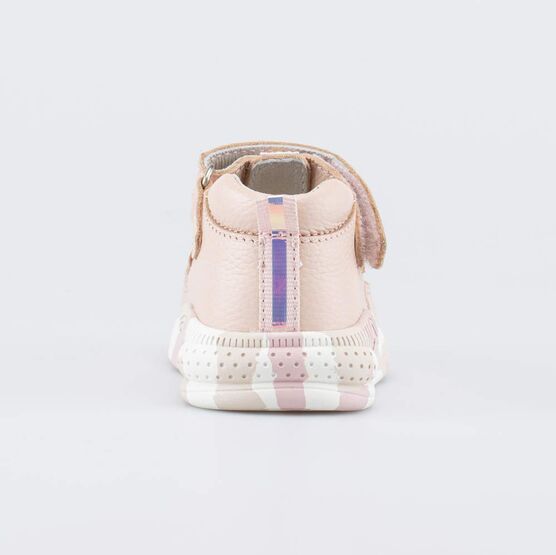 032096-24 Кожаные сандалии Первые шаги для девочки для девочки коралл фото №5