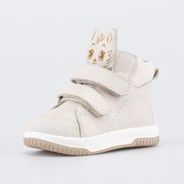 052163-21 Демисезонные ботинки-кеды Котенок для девочки бежевый