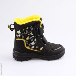 454983-42 Мембранные ботинки для мальчики чер-жел фото №2