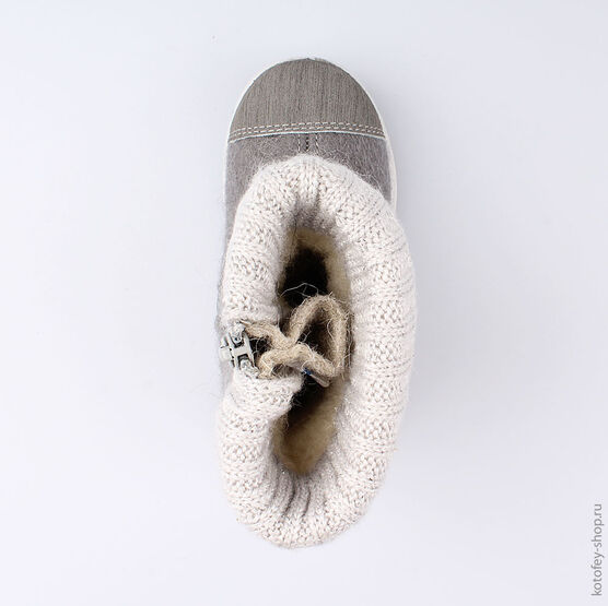 367112-41 Валенки для девочки серый фото №4