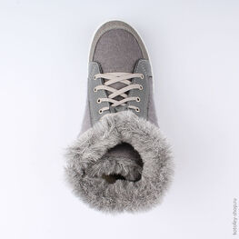 757009-42 Валенки для девочки серый фото №4