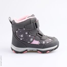 454976-44 Мембранные ботинки для девочки сер-роз фото №2