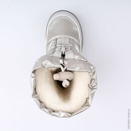 264924-42 Мембранные сапожки для девочки серебрист. фото №4