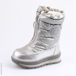 264924-42 Мембранные сапожки для девочки серебрист.