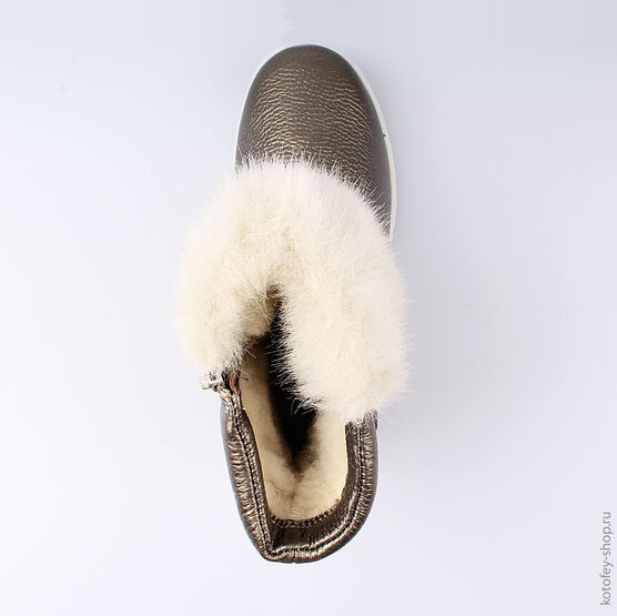 662140-41 Сапожки для девочки бронзовый фото №4