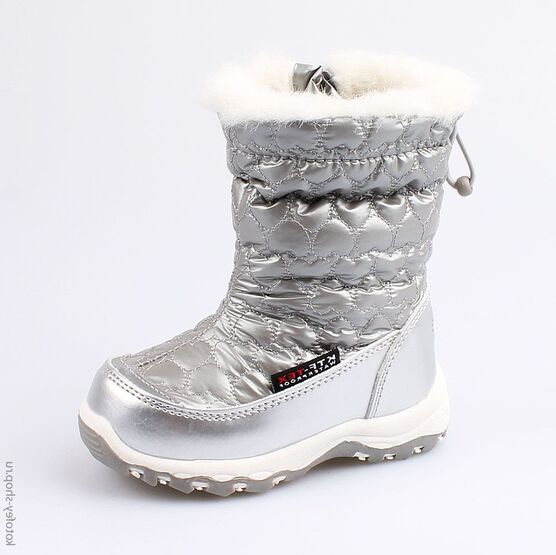 264919-41 Мембранные сапожки для девочки серебрист.